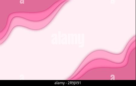 pink abstract wave vector illustration background image Stock Photo