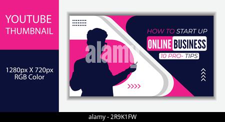 Creative corporate social media web banner and youtube thumbnail template design Stock Vector