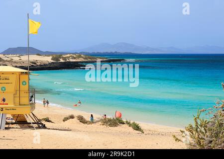 Playa Alzada Corralejo National Park Fuerteventura Canary Islands Spain Stock Photo