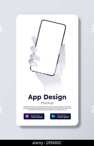 Download application white banner Stock Vector