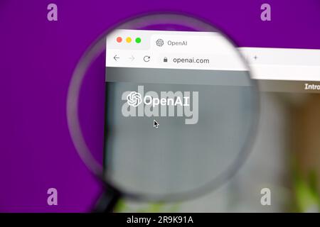 Ostersund, Sweden - Feb 1, 2023: OpenAI api website on a computer screen. OpenAI is an American artificial intelligence research laboratory. Stock Photo