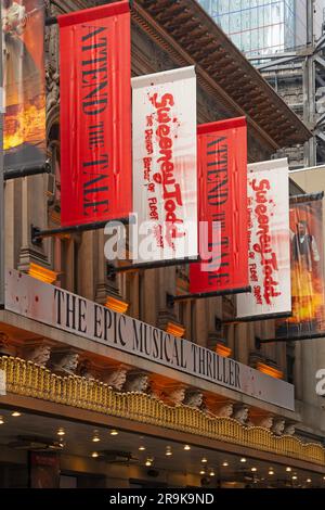 Sweeney Todd the demon barber of fleet street at the Lunt Fontanne theatre in Manhattan NYC Stock Photo