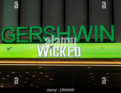 Wicked the musical at the Gershwin Theatre in Manhattan NYC Stock Photo
