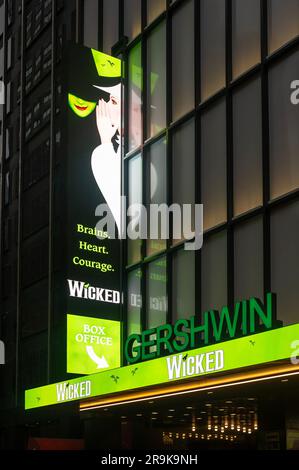 Wicked the musical at the Gershwin Theatre in Manhattan NYC Stock Photo