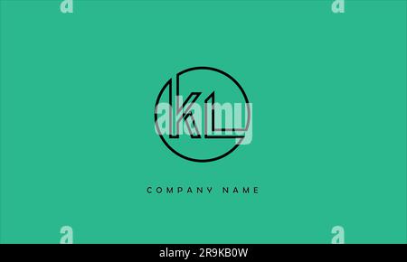 KL, LK Abstract Letters Logo Monogram Stock Vector