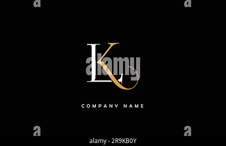 KL, LK Abstract Letters Logo Monogram Stock Vector