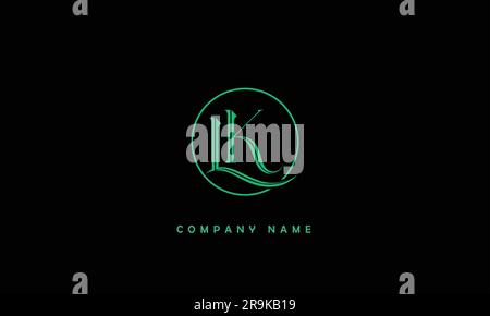 KL, LK Abstract Letters Logo Monogram Stock Vector