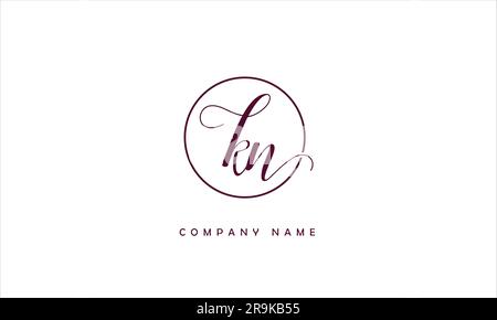 KN, NK Abstract Letters Logo Monogram Stock Vector