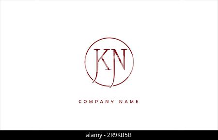 KN, NK Abstract Letters Logo Monogram Stock Vector