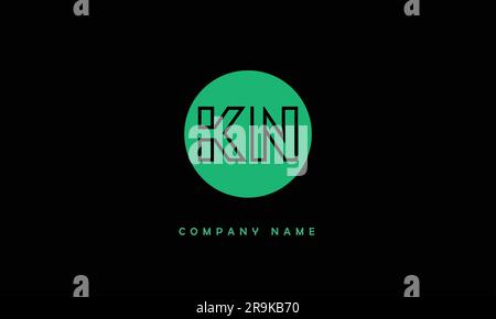 KN, NK Abstract Letters Logo Monogram Stock Vector