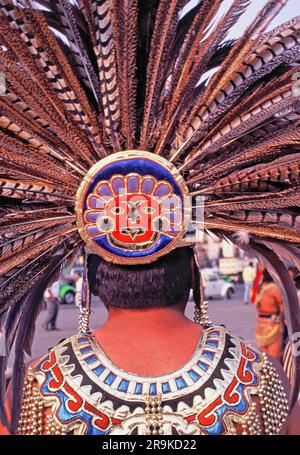 Tribal Indian Healers on the Zocalo in Mexico City , Mexico Stock Photo