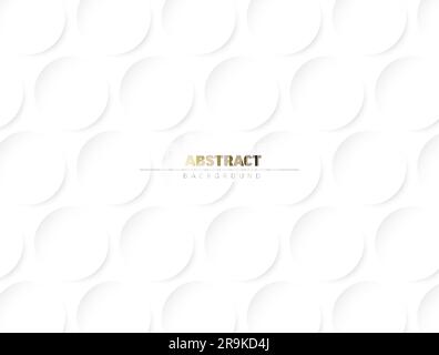 Abstract background made from relief white circles with place for your text. Nice fresh cool light gray background for banner flyer header or social m Stock Vector