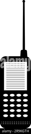 Black and white phone mobile smartphone cell cellular icon transparent background EPS Vector art Pack Stock Vector
