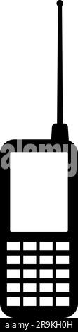 Black and white phone mobile smartphone cell cellular icon transparent background EPS Vector art Pack Stock Vector