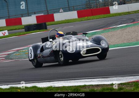 Robi Bernberg, Paul Ugo, Cooper Monaco T49, MRL RAC Woodcote Trophy & Stirling Moss Trophy for Pre-’56 & Pre-’61 Sports Cars, a one hour race featurin Stock Photo