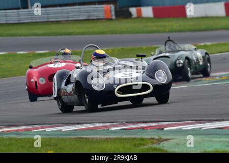 Robi Bernberg, Paul Ugo, Cooper Monaco T49, MRL RAC Woodcote Trophy & Stirling Moss Trophy for Pre-’56 & Pre-’61 Sports Cars, a one hour race featurin Stock Photo