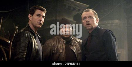 Mission: Impossible - Dead Reckoning - Part One   Tom Cruise, Ving Rhames & Simon Pegg Stock Photo