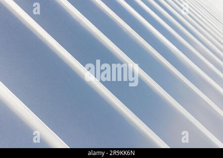 New roof made of stainless steel plates, abstract architecture background photo Stock Photo