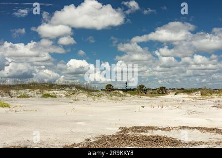 sand dunes at Anastasia island in Florida