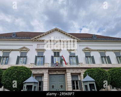 Budapest, Hungary - 05.20, 2023: Sándor Palace (Sandor-palota) is the official residence of the President of Hungary, and the seat of the Office of th Stock Photo