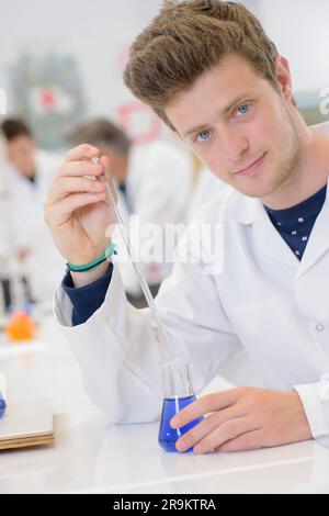 young man in the lab Stock Photo