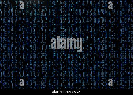 Binary code background. 3D render illustration. Stock Photo