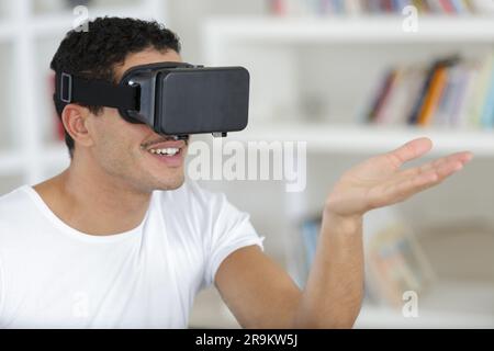 playing magic  virtual reality with hololens Stock Photo
