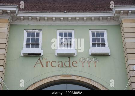 The Arcade, Leys Avenue, Letchworth Garden City, Hertfordshire Stock Photo