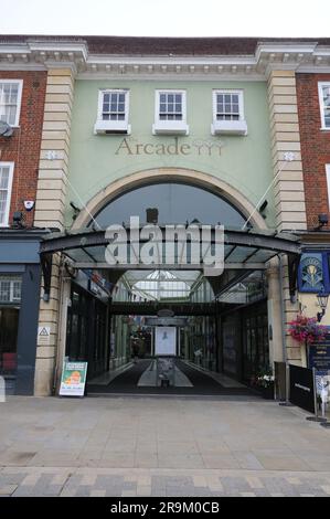 The Arcade, Leys Avenue, Letchworth Garden City, Hertfordshire Stock Photo