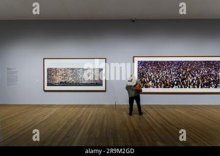 London, UK, 12th June 2023, A new exhibition at the Tate Modern opened on the 12th of June called Capturing the Moment. It is a journey through painting and photography. The exhibition explores the dynamic relationship between contemporary painting and photography. Looking at how the brush and the lens have been used to capture moments. This exhibition runs until 28th January 2024.Photo: Andreas Gursky - May Day IV (2000)., Andrew Lalchan Photography/Alamy Live News Stock Photo