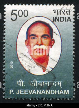 INDIA - CIRCA 2010: stamp printed by India, shows Jeevanandham, circa 2010 Stock Photo