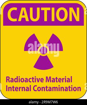 Caution Radiation Sign Radioactive Material Internal Contamination Stock Vector