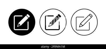 Edit icon set. edit document icon. edit text icon. pencil. sign up Stock Vector