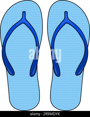 Beach sandals ( Flip Flops ) template vector illustration set Stock ...