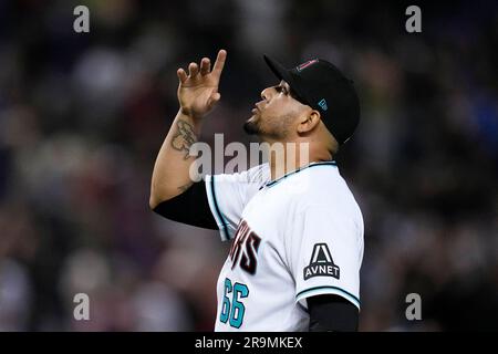 Arizona Diamondbacks catcher Gabriel Moreno plays during the ninth inning  of a baseball game, Saturday, June 10, 2023, in Detroit. (AP Photo/Carlos  Osorio Stock Photo - Alamy