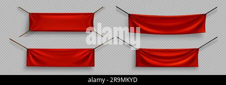 Red cloth isolated on transparent background Vector Image