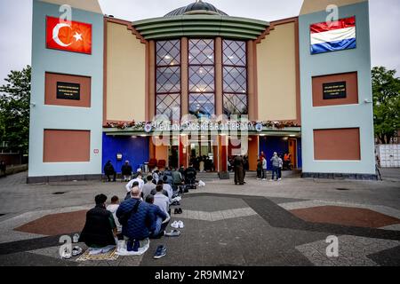 Rotterdam Islam ROTTERDAM - Muslims during morning prayer in the Mevlana Mosque. The ...
