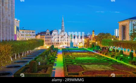 Cityscape of Brussels in a beautiful summer day morning, Belgium Stock Photo