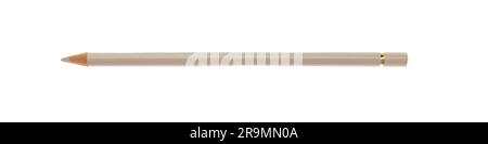 White color pencil isolated on white, School art supply, kids cretivity Stock Photo