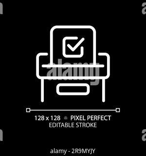 2D editable pixel perfect voting icon with checkmark Stock Vector