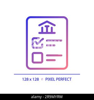 Pixel perfect icons representing voting Stock Vector