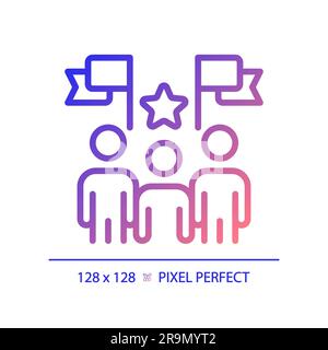 Pixel perfect gradient election candidates Stock Vector