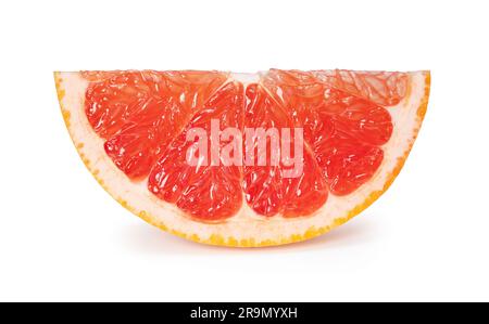 Cut grapefruit placed on a white background. Stock Photo