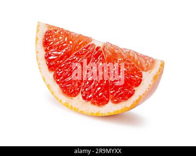 Cut grapefruit placed on a white background. Stock Photo