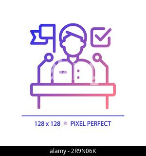 2D Pixel perfect gradient election candidate Stock Vector