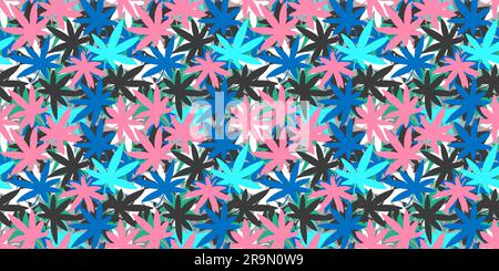 Trendy Abstract Colorful Khaki Texture Camouflage With Cannabis Leaves Seamless Pattern Background Vector Illustration Stock Vector