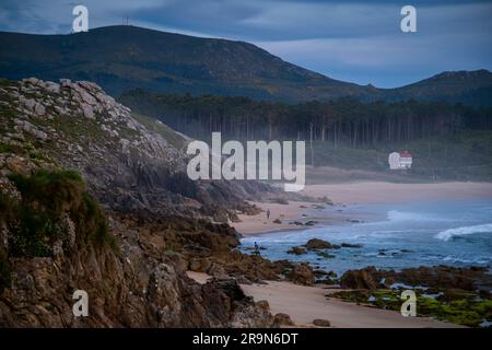 Castro do Barona beach, Porto do Son, La Coruna province, Region of Galicia, Spain Stock Photo