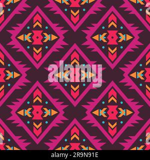 Vector trendy seamless decorative ethnic pattern. Boho geometric style. Stock Vector