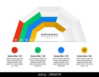 Semi circle infographic chart design template for dark theme Stock ...