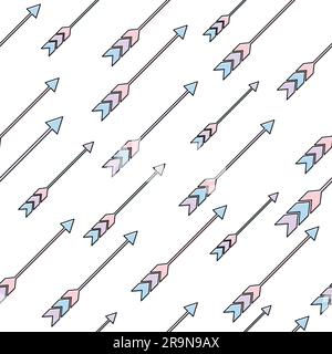 Vector seamless pattern with colorful geometric arrows Stock Vector